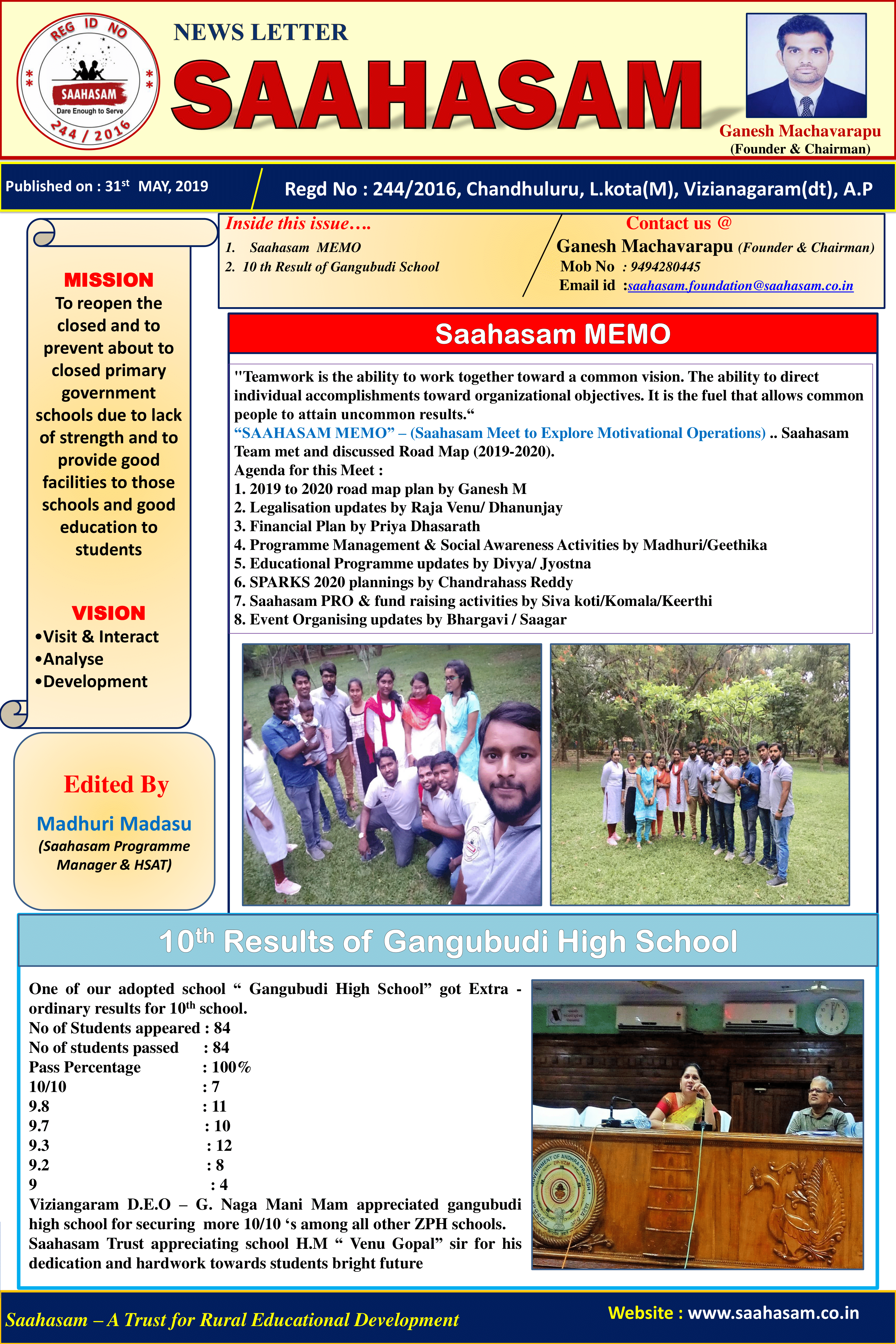 May 2019 NewsLetter
